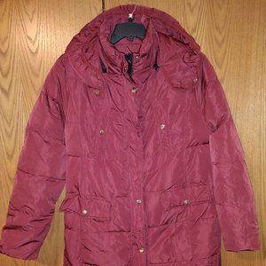 NWOT Woman's (XL),Long, Lightweight, Burgundy, Coat